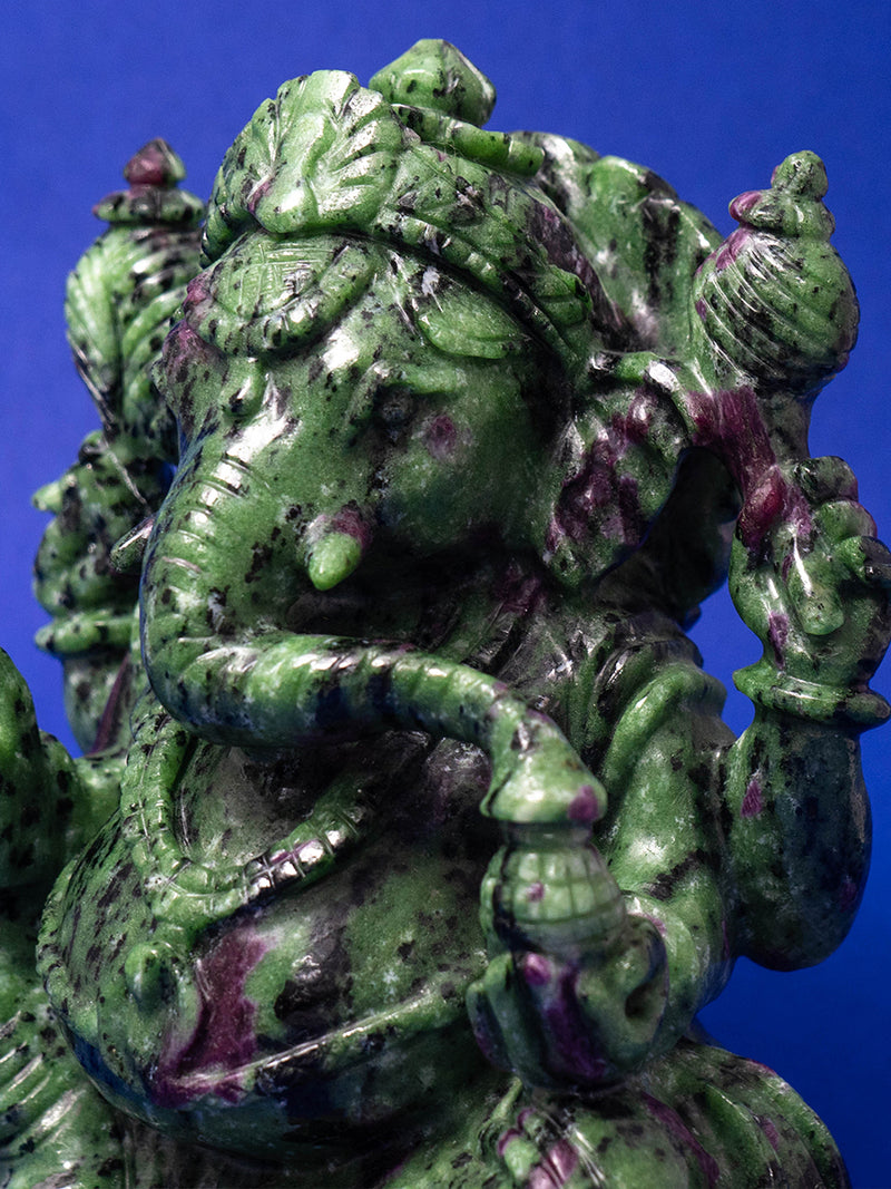 Lord Ganesha's Presence in Ruby Zoisite by Prithvi Kumawat
