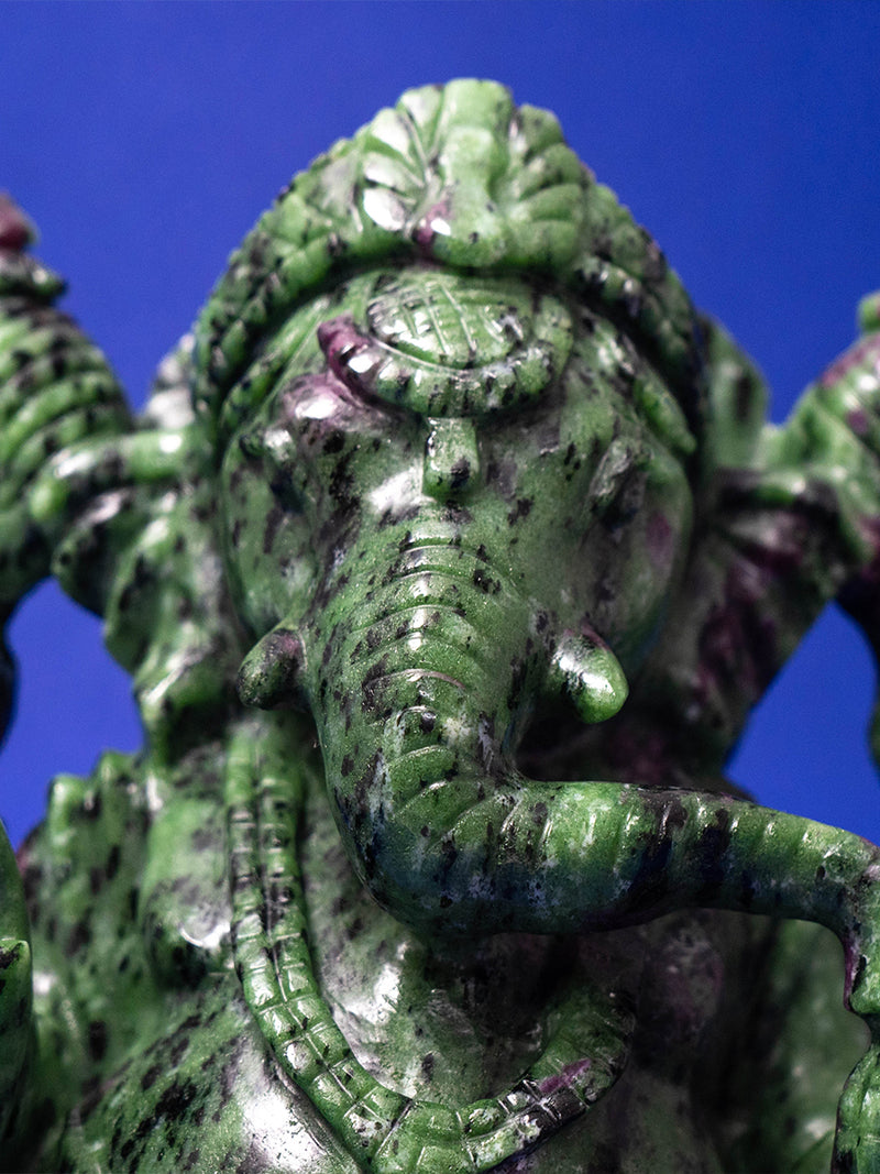 Lord Ganesha's Presence in Ruby Zoisite by Prithvi Kumawat