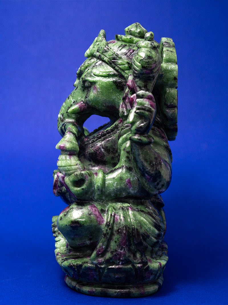 Lord Ganesha's Presence in Ruby Zoisite by Prithvi Kumawat
