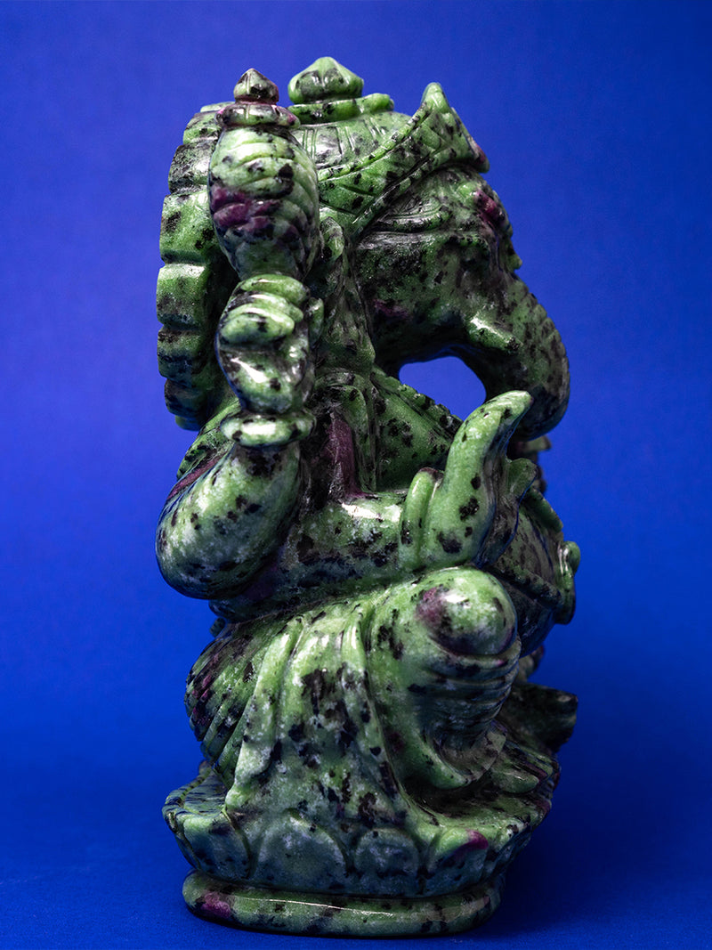 Lord Ganesha's Presence in Ruby Zoisite by Prithvi Kumawat