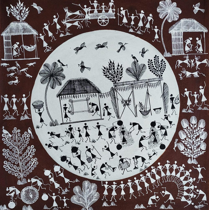 The Joy of Life: Warli by Dilip Bahotha Thumbnail