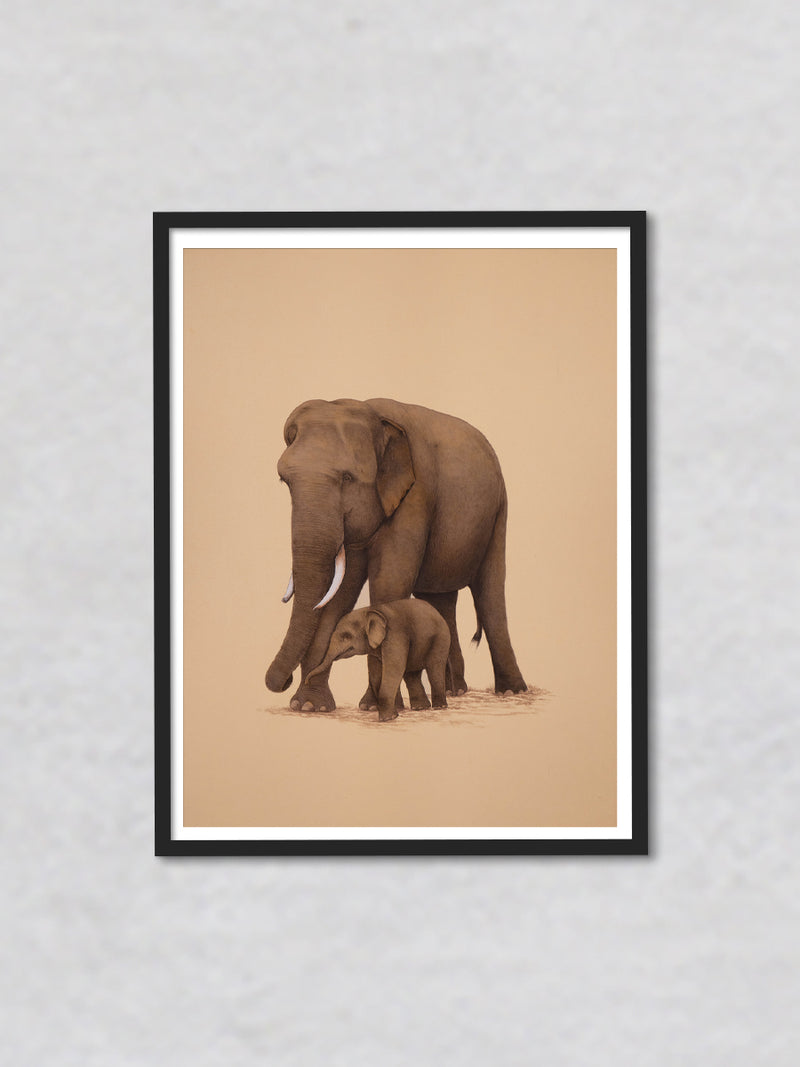 The Language of Trunks A Mughal Miniature Depicting Love by Mohan Prajapati