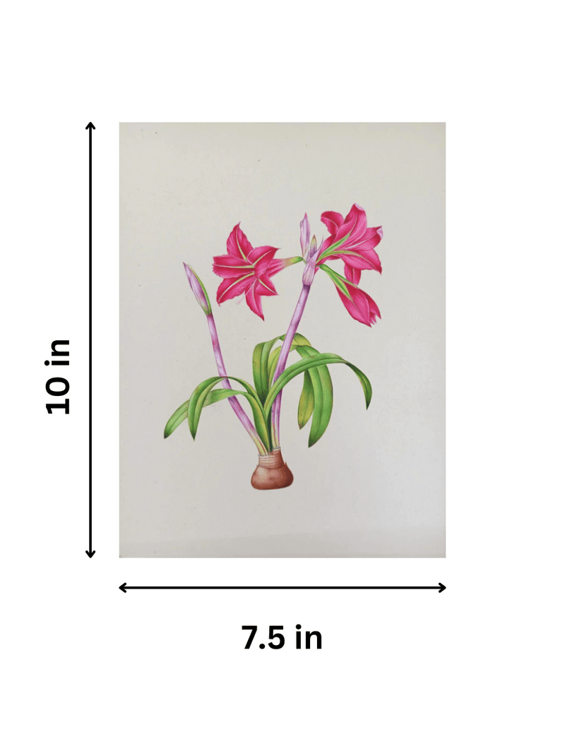 The Majestic Flowers in Miniature Painting for sale