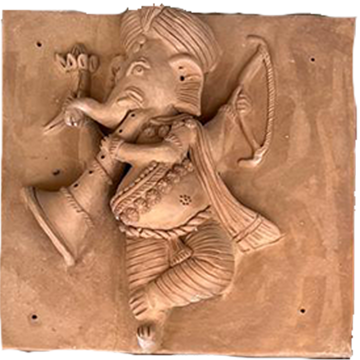 The Musical Ganesha In Terracotta By Dinesh Molela Thumbnail