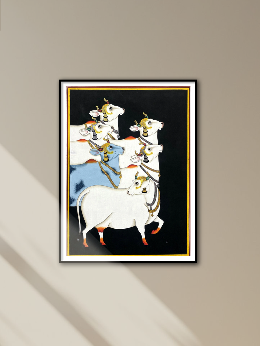 Buy Gopashtami Pichwai painting | Devotional Pichwai artworks