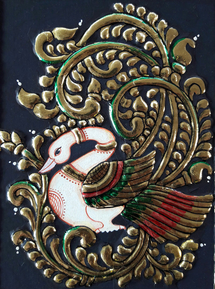 The Peacock, Tanjore Art by Sanjay Tandekar Thumbnail