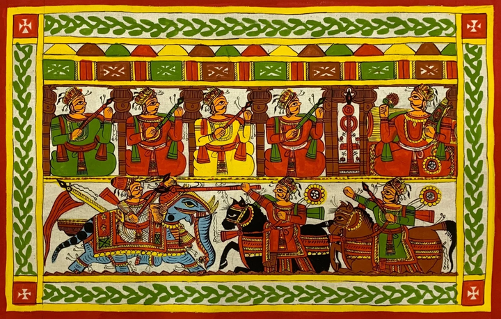 The Procession, Phad Painting by Kalyan Joshi Thumbnail