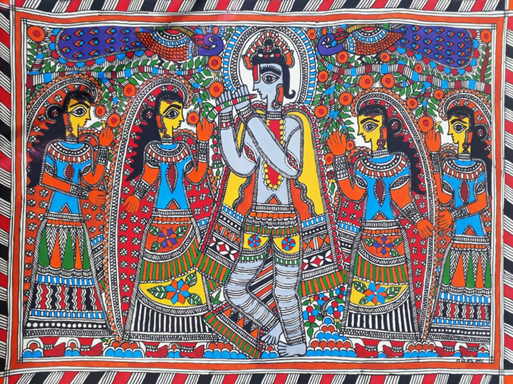 The Raas Leela in Madhubani by Vibhuti Nath Thumbnail