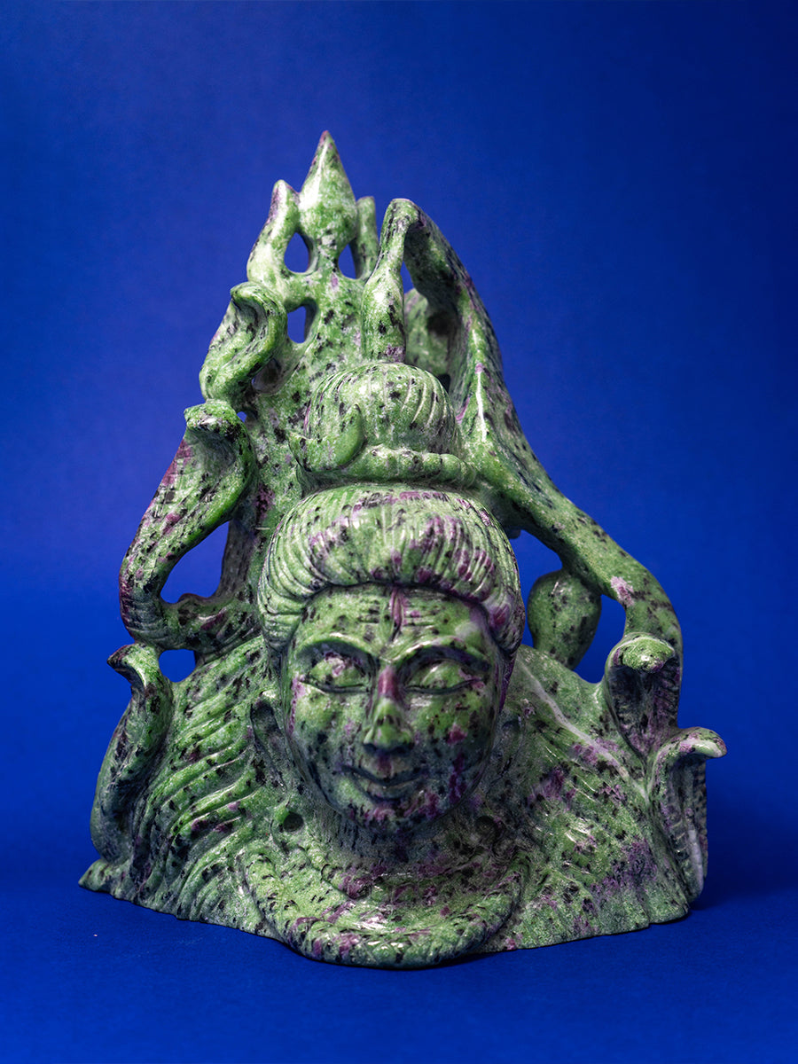 The Ruby Serpent: Lord Shiva's Power in Ruby Zoisite 