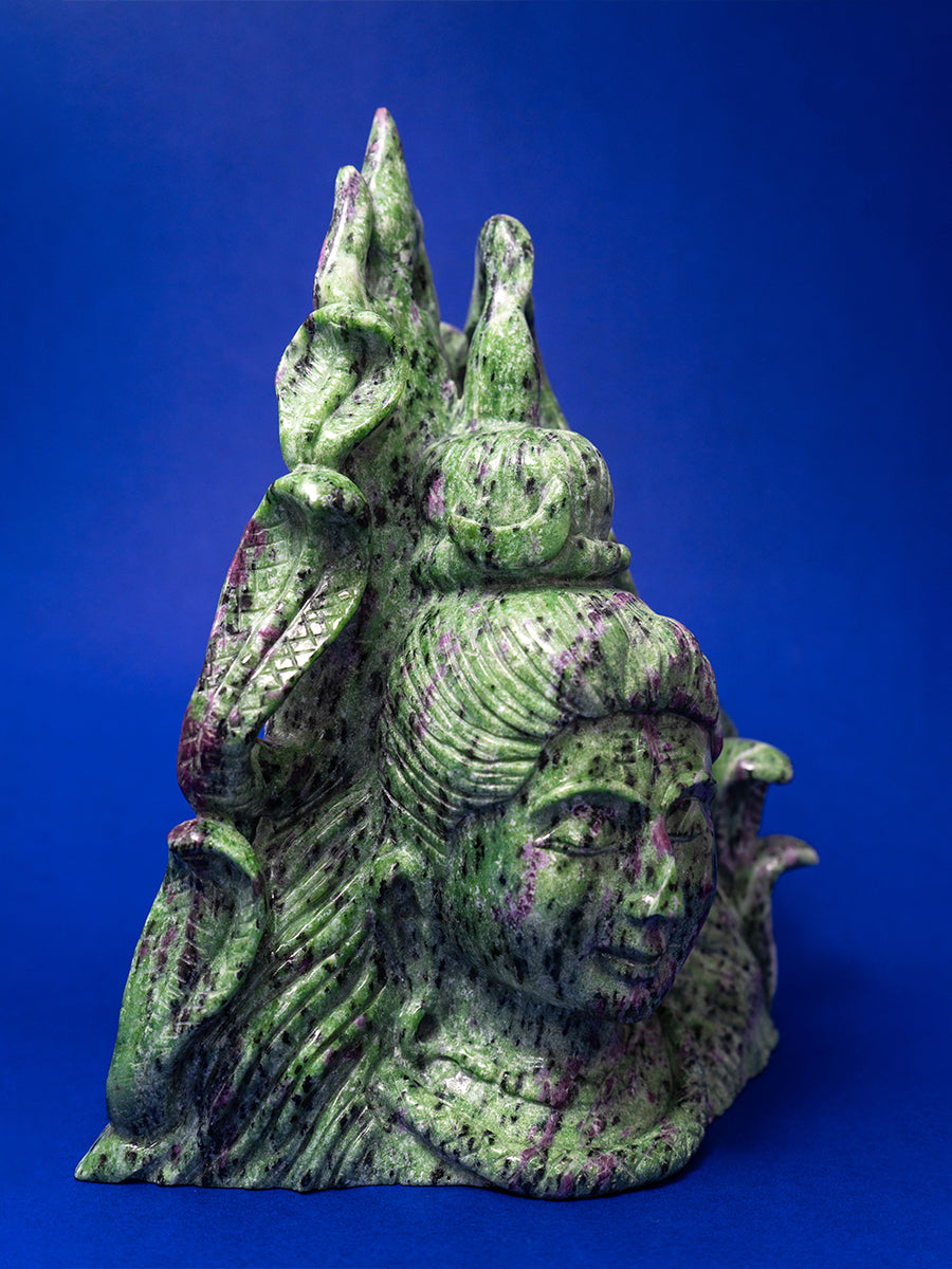  Lord Shiva's Power in Ruby Zoisite by Prithvi Kumawat