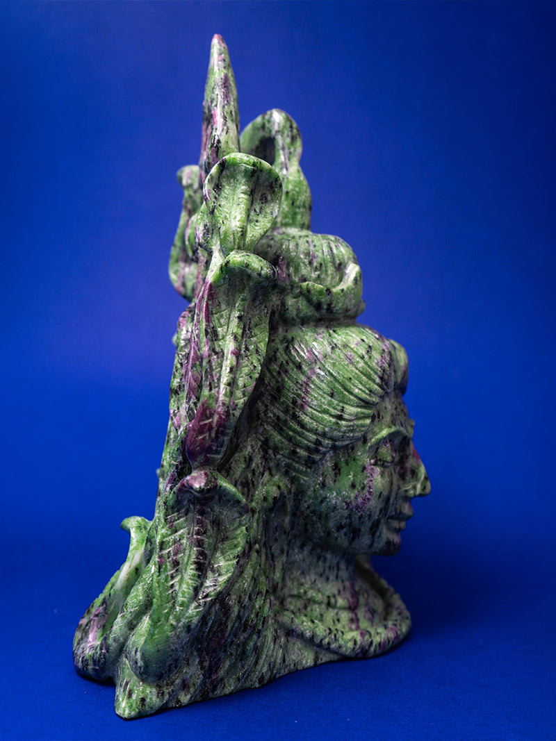 The Ruby Serpent: Lord Shiva's Power in Ruby Zoisite by Prithvi Kumawat