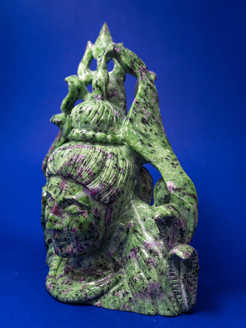 The Ruby Serpent: Lord Shiva's Power in Ruby Zoisite