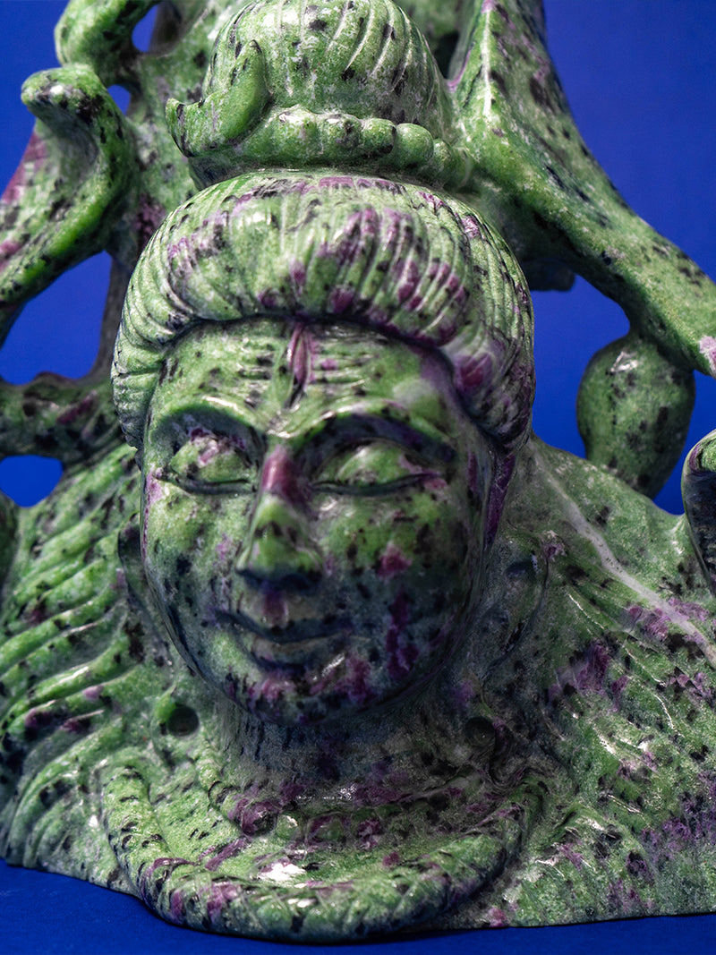 Lord Shiva's Power in Ruby Zoisite by Prithvi Kumawat