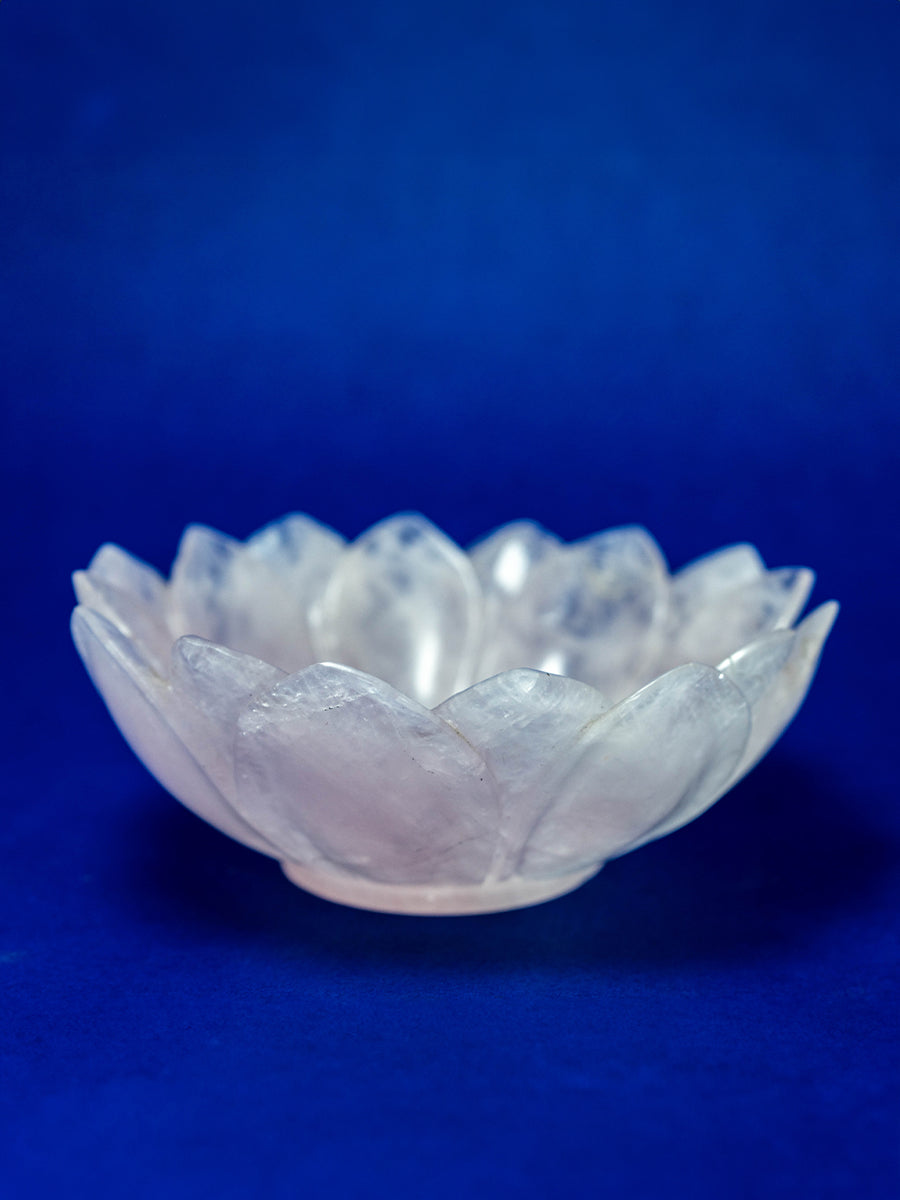  Rose Quartz Lotus Carving by Prithvi Kumawat