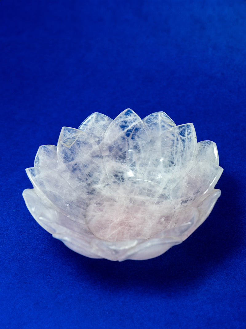 The Sacred Bloom: Rose Quartz Lotus Carving by Prithvi Kumawat