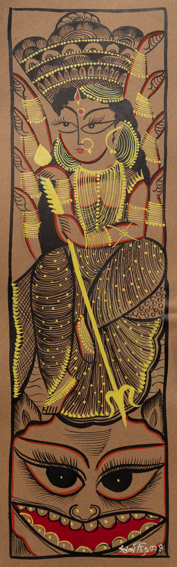 The Saga of Good and Evil: Bengal Pattachitra by Swarna Chitrakar Thumbnail