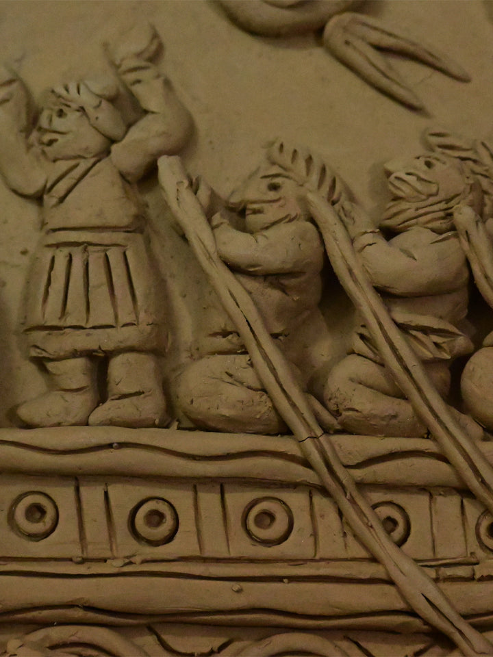 The Sailing: Captivating Aquatic Adventure, Terracotta art by Dolon Kundu Thumbnail