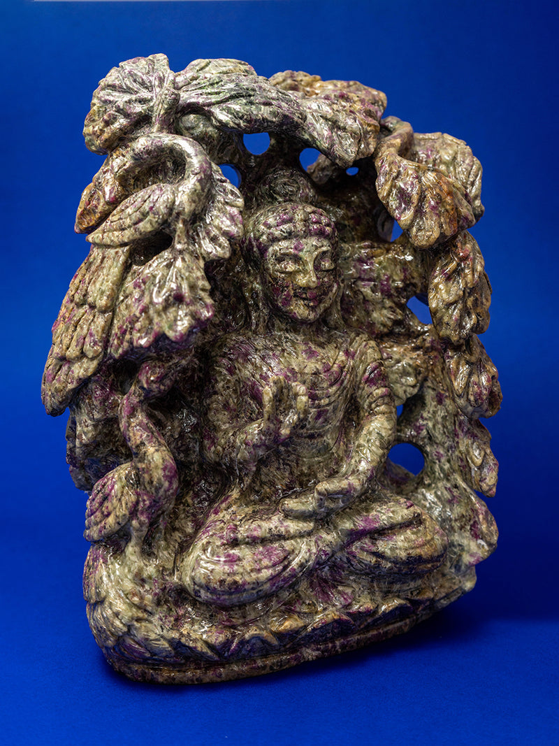The Serenity of Tourmaline: Quartz Carving of Buddha 