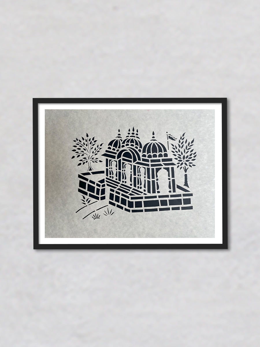 The Temple | Sanjhi Artwork By Ashutosh Verma | MeMeraki
