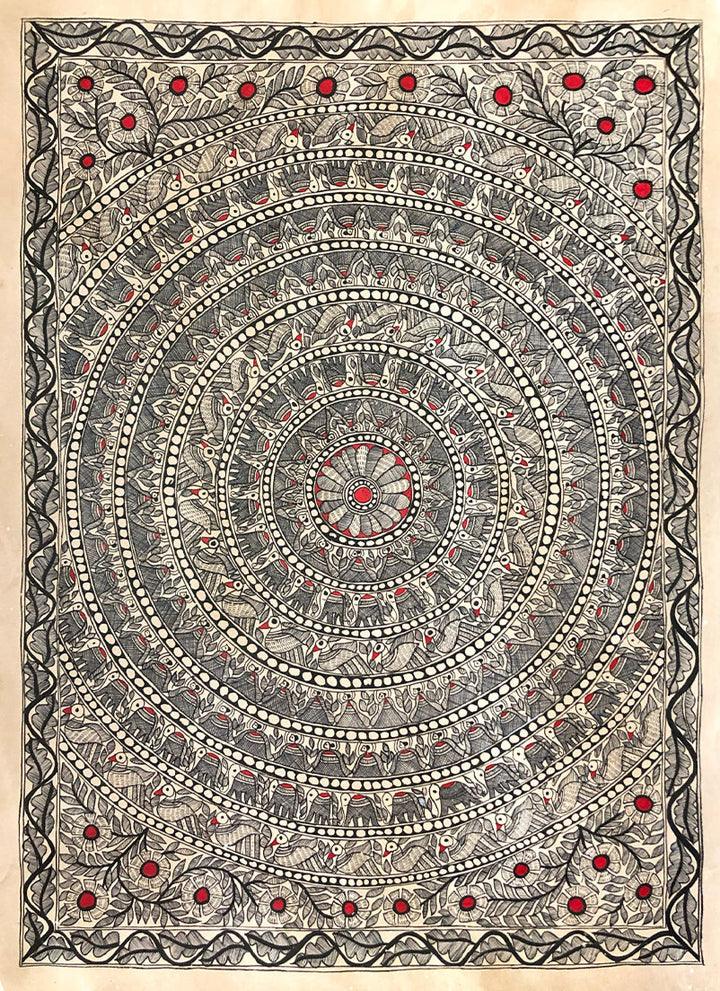 The Unifying Existence of Nature, Madhubani by Ambika devi Thumbnail