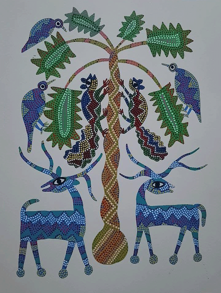 The tree of life Bhil art by Shersingh Bhabor Thumbnail