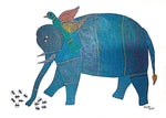 Buy The Gentle Giant's Companions An Elephant, Bird, Ants Gond Painting by Kailash Pradhan