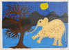 The elephant in nature, Bhil Art by Geeta Bariya