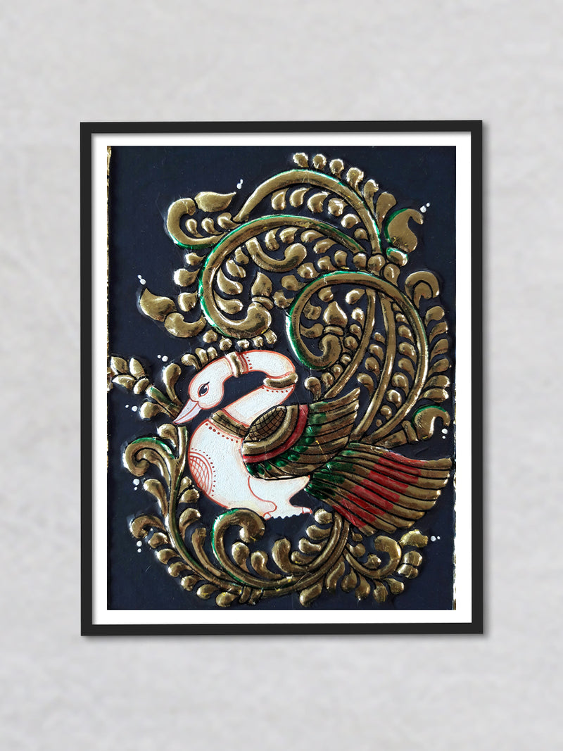 The Peacock, Tanjore Art by Sanjay Tandekar