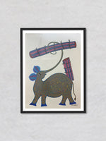 The playing elephant, Bhil Art by Geeta Bariya
