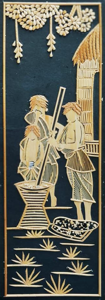 Traditional Household in Sikki Grass work by Suraj Kumar Sahu Thumbnail