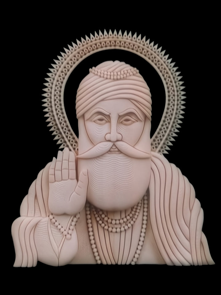 Transcendent Whirl: Guru Nanak Dev's Presence in Foam Art, Sea foam Art by Harsh Verdhan Chhajed Thumbnail