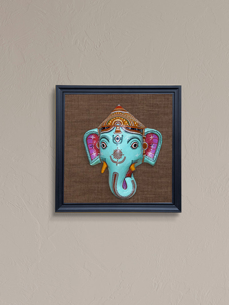 Purchase the Colorful Face of Ganesha | Paper Mache Mask | Wall Decor