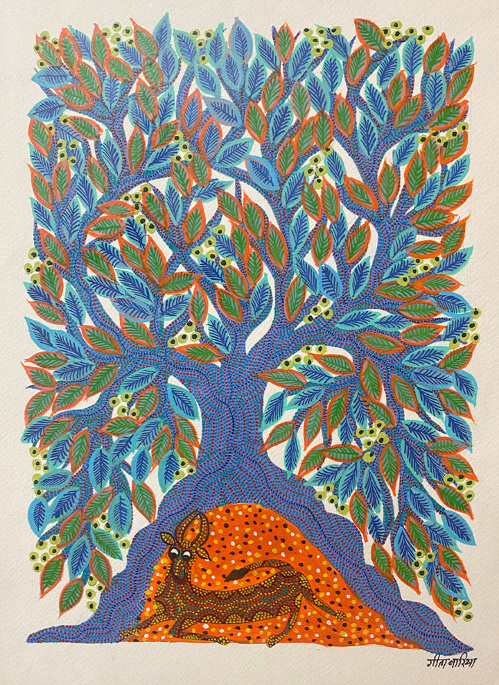 Tree of Life, Bhil Art by Geeta Bariya Thumbnail