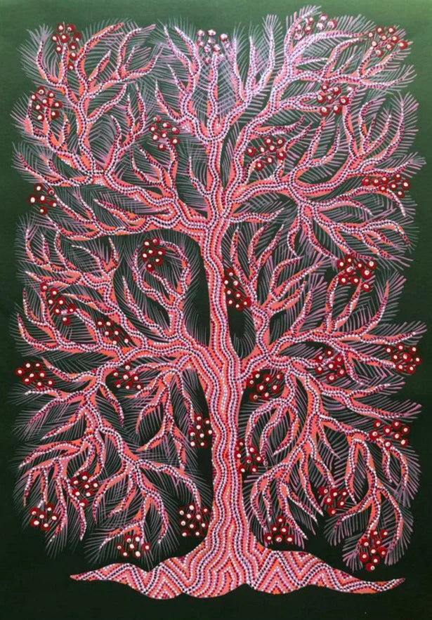 Tree of Life Bhil Painting by Geeta Bariya Thumbnail