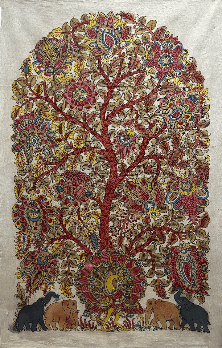 Tree of Life: Jungle Kalamkari Painting by Harinath.N Thumbnail