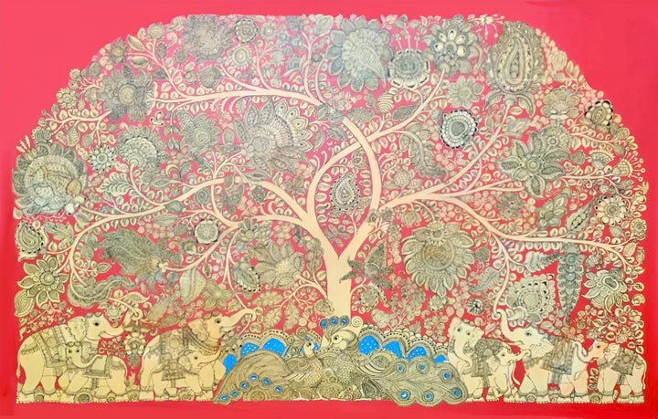 Tree of Life: Kalamkari inspired painting by Harinath.N Thumbnail