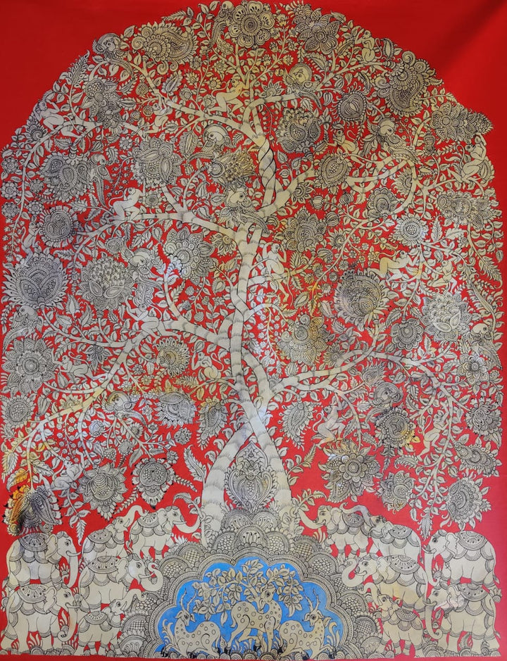 Tree of Life: Kalamkari inspired painting by Harinath.N Thumbnail
