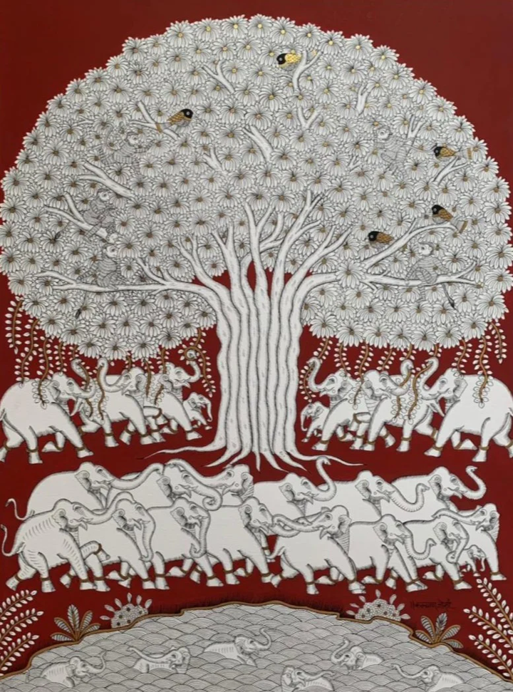 Tree of Life, Phad Painting by Kalyan Joshi Thumbnail