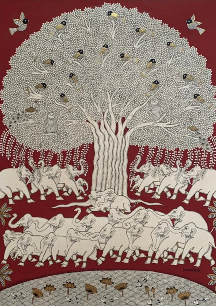 Tree of Life, Phad Painting by Kalyan Joshi Thumbnail