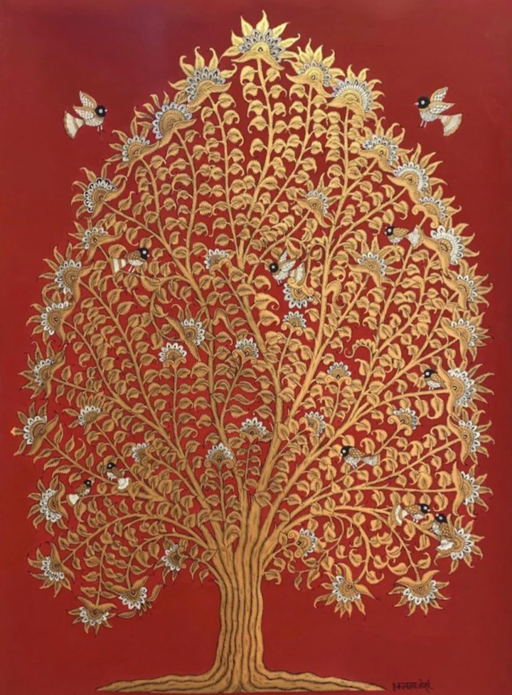 Tree of Life Phad Painting by Kalyan Joshi Thumbnail