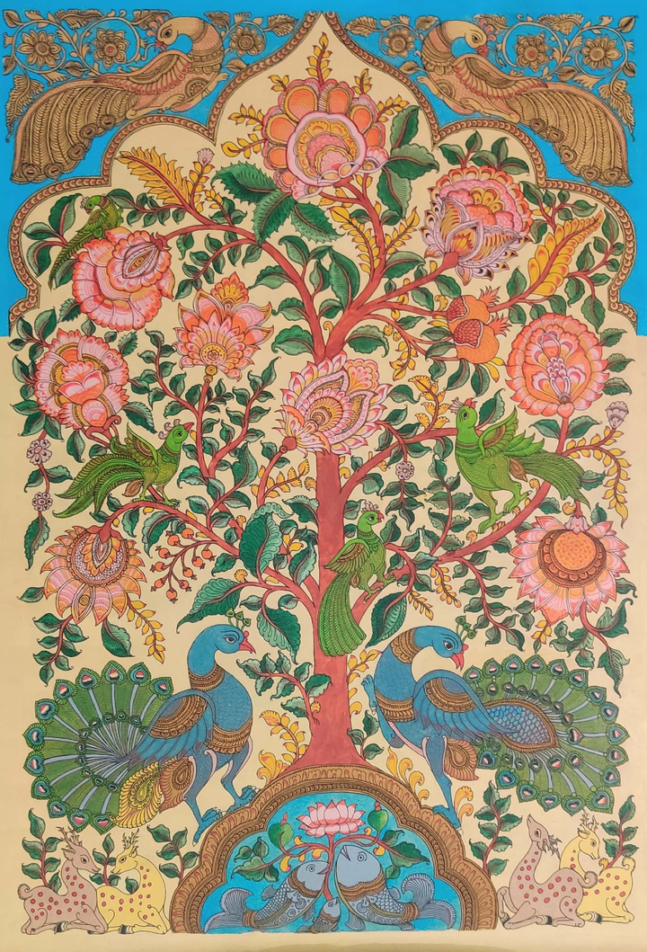 Tree of Life in Kalamkari inspired art by Harinath N Thumbnail