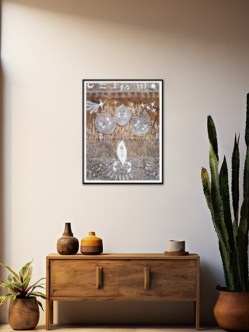 Tree of Palash: Warli painting by Anil Wangad