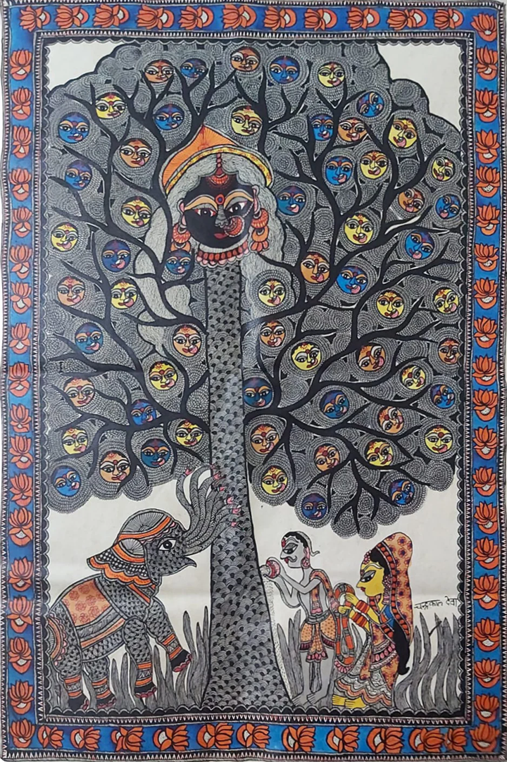 Tree of Spirituality:Madhubani painting by Priti Karn Thumbnail