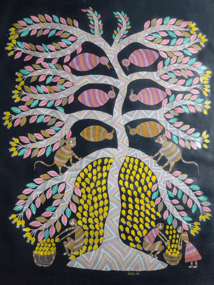 Tree of life Bhil art by Shersingh Bhabor Thumbnail