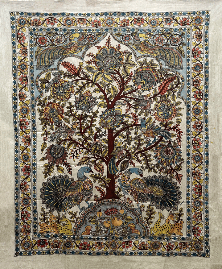 Tree of life: Forest Setting Kalamkari Painting by Harinath.N Thumbnail