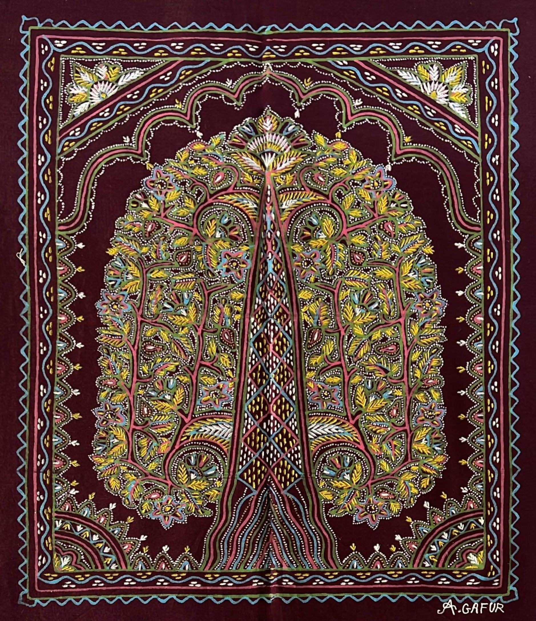 Simple Rogan Art Shop Authentic Tree Of Life Painting In Rogan Artwork