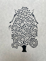 Tree with Bird: A Homecoming, Sanjhi Artwork By Ashutosh Verma