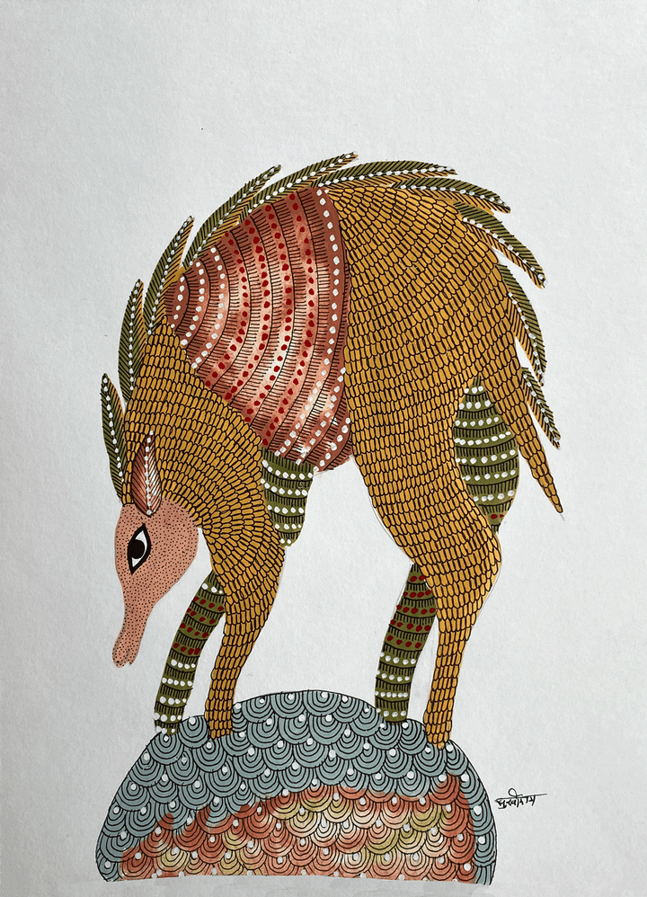 Tribal Gond art by Sukhiram Maravi Thumbnail