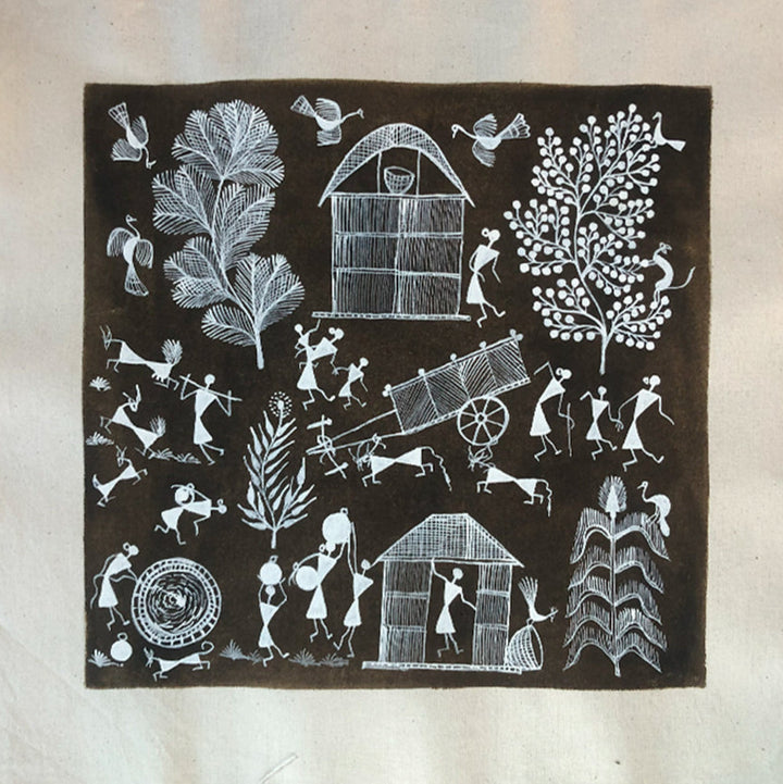 Tribal Life, Warli Art by Dilip Bahotha Thumbnail