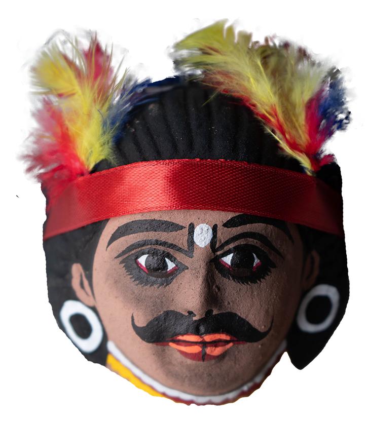 Tribal Man and Woman: Chhau Masks by Dharmendra Sutradhar Thumbnail